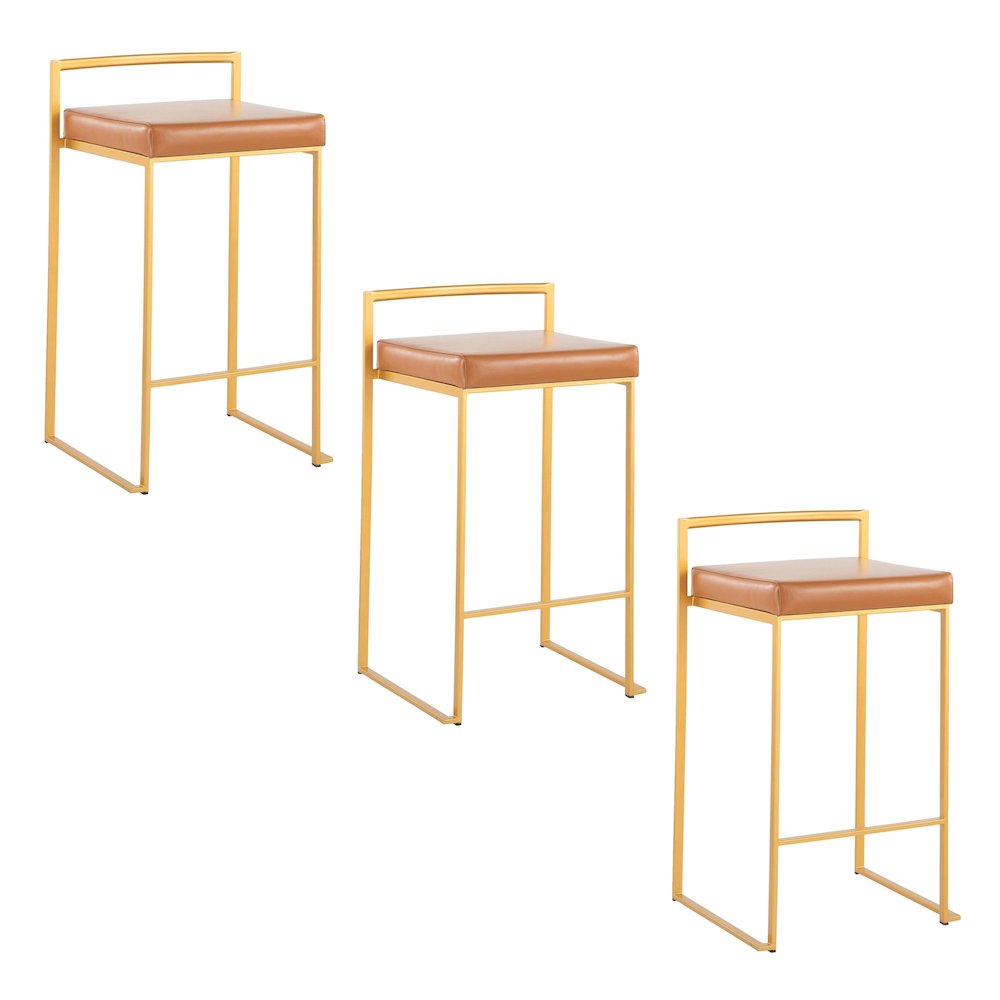 Fuji Stacker 26" Fixed-Height Counter Stool - Set of 3. Picture 1