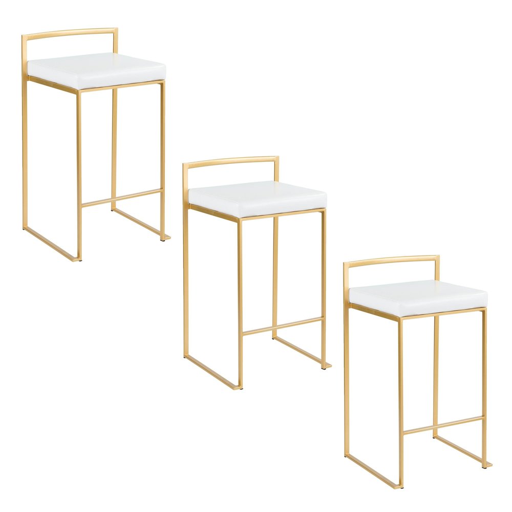 Fuji Stacker 26" Fixed-Height Counter Stool - Set of 3. Picture 1