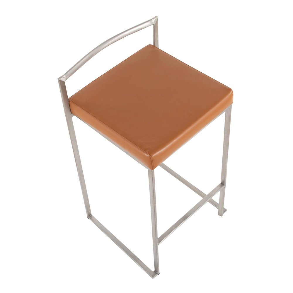 Fuji Stacker 26" Fixed-Height Counter Stool - Set of 3. Picture 7