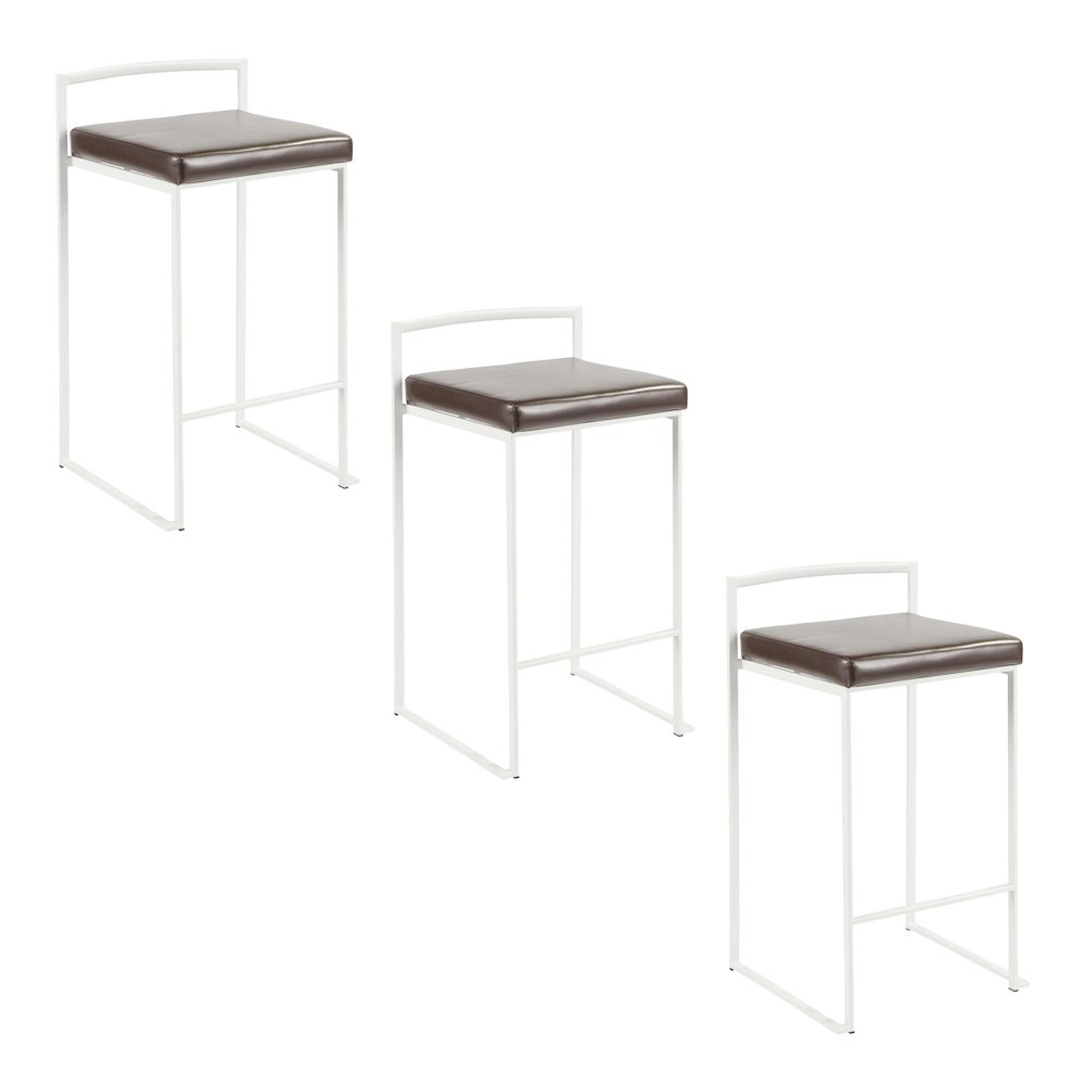Fuji Stacker 26" Fixed-Height Counter Stool - Set of 3. Picture 1