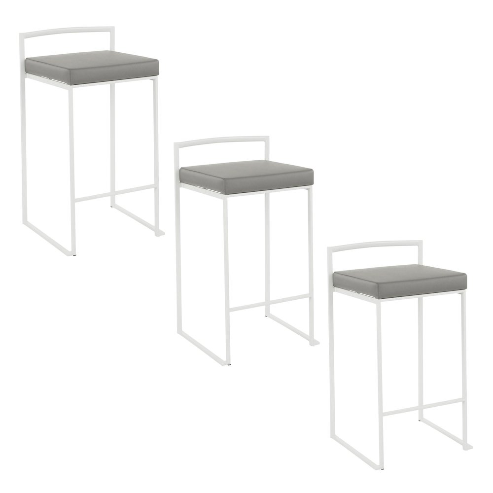 Fuji Stacker 26" Fixed-Height Counter Stool - Set of 3. Picture 1