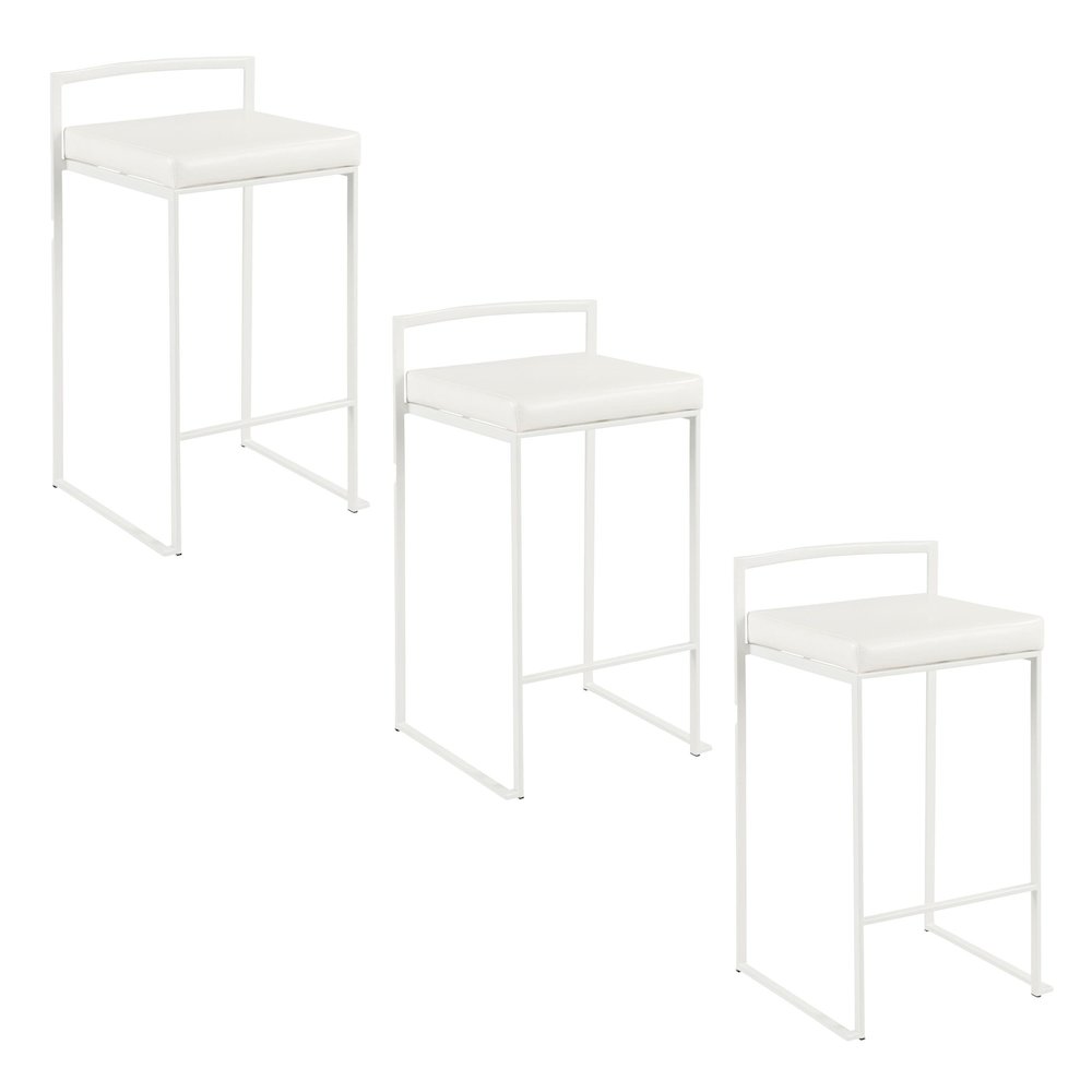 Fuji Stacker 26" Fixed-Height Counter Stool - Set of 3. Picture 1
