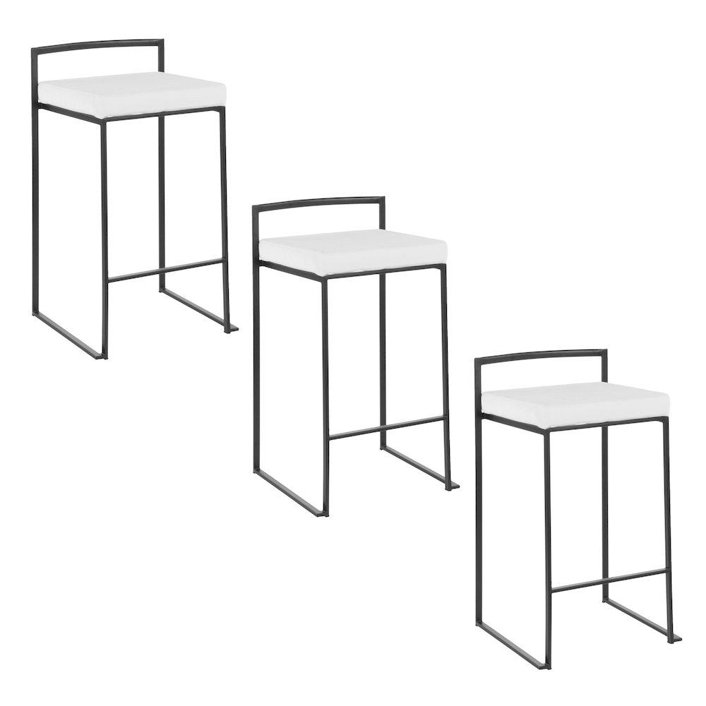 Fuji Stacker 26" Fixed-Height Counter Stool - Set of 3. Picture 1