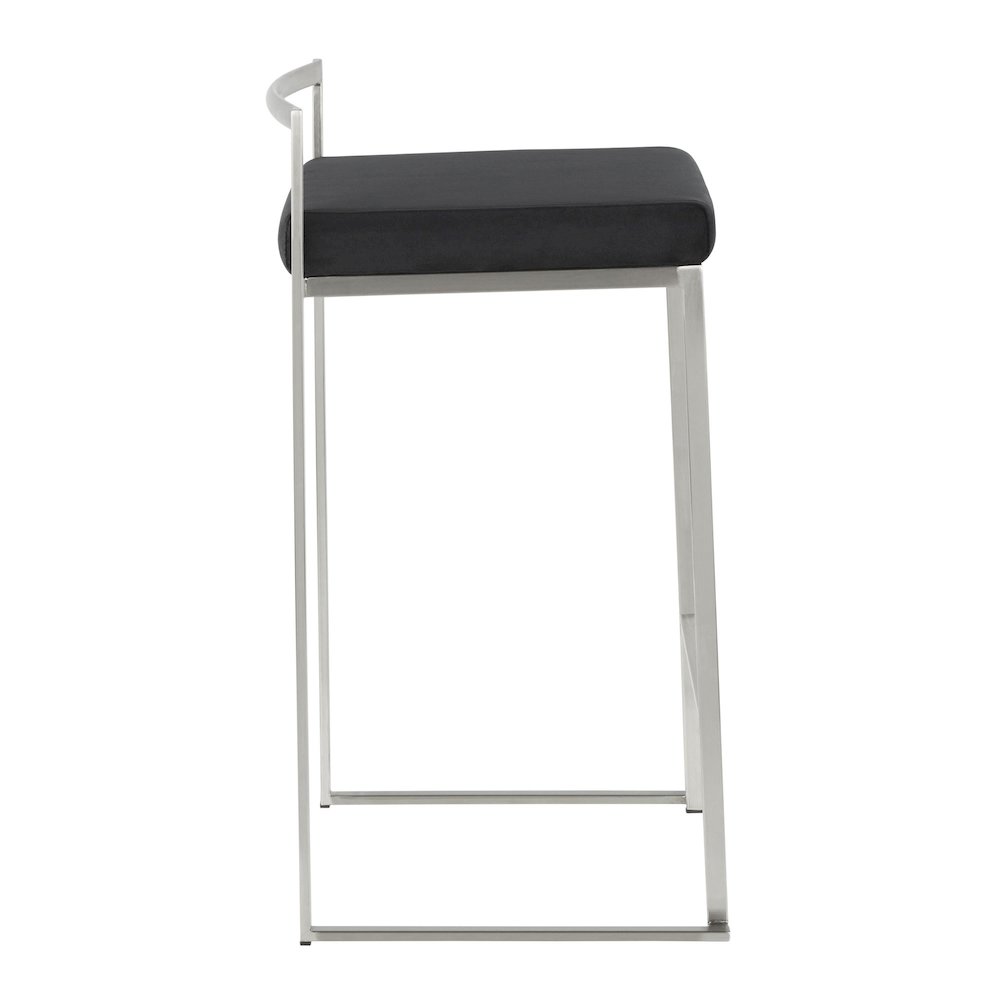 Fuji Stacker 26" Fixed-Height Counter Stool - Set of 3. Picture 3