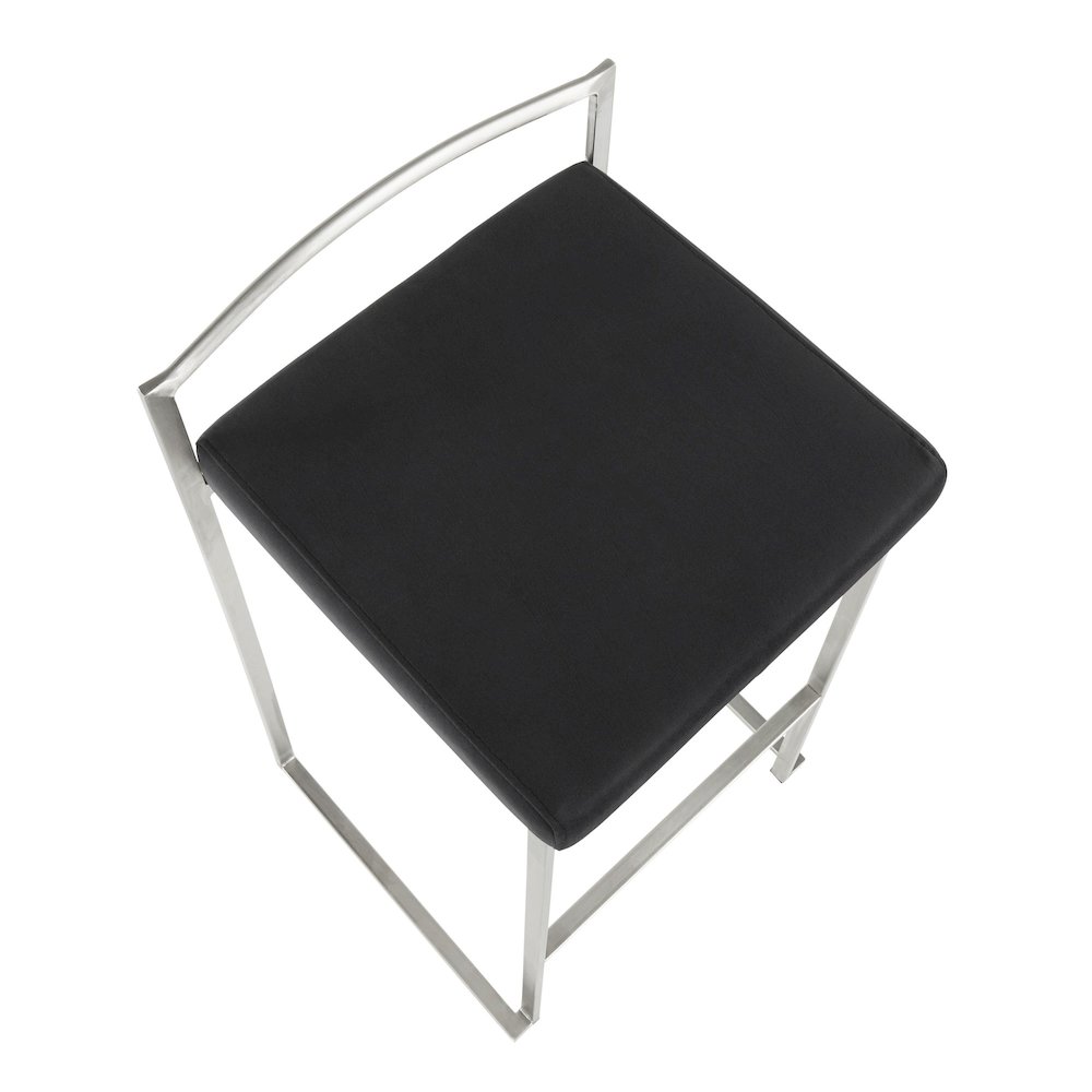 Fuji Stacker 26" Fixed-Height Counter Stool - Set of 3. Picture 7