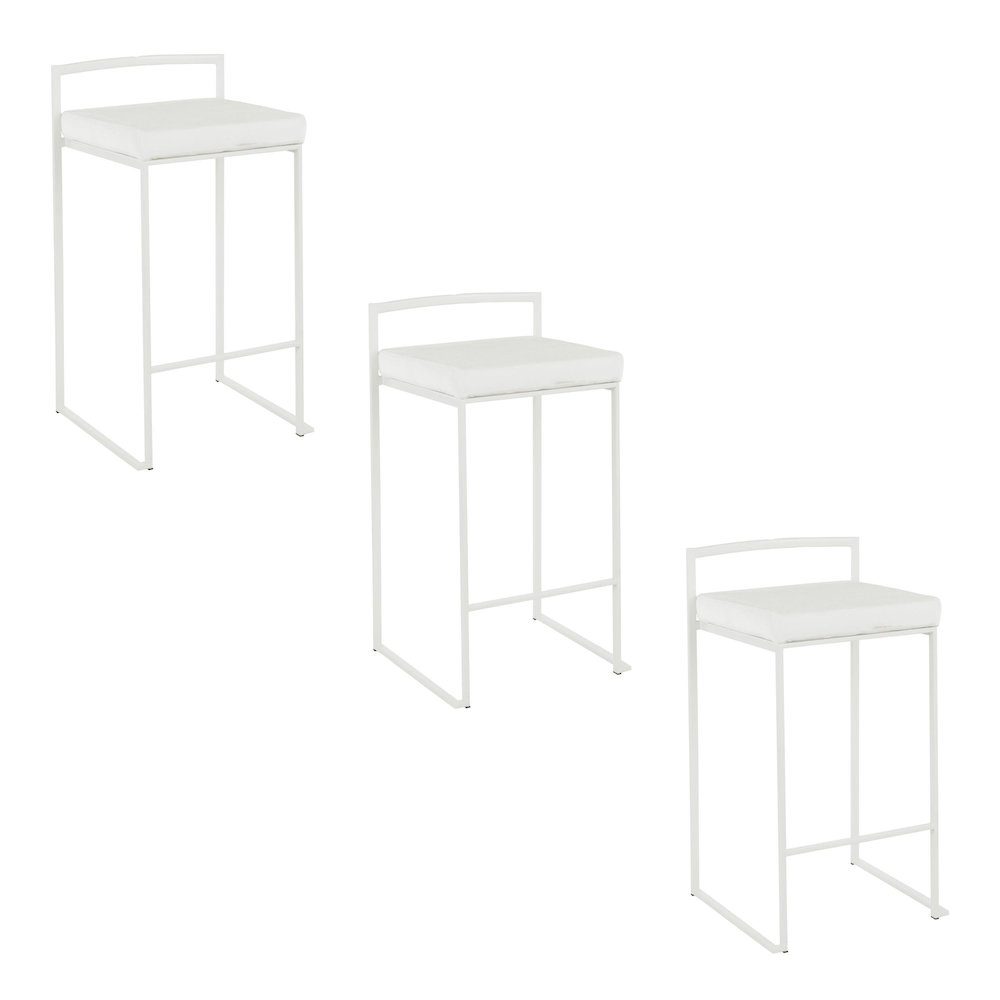 Fuji Stacker 26" Fixed-Height Counter Stool - Set of 3. Picture 1