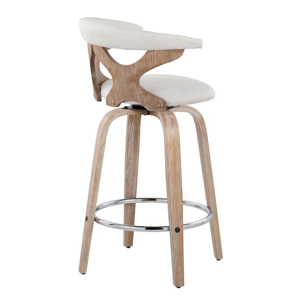 Silver Gardenia 26" Fixed-Height Counter Stool - Set of 2. Picture 4