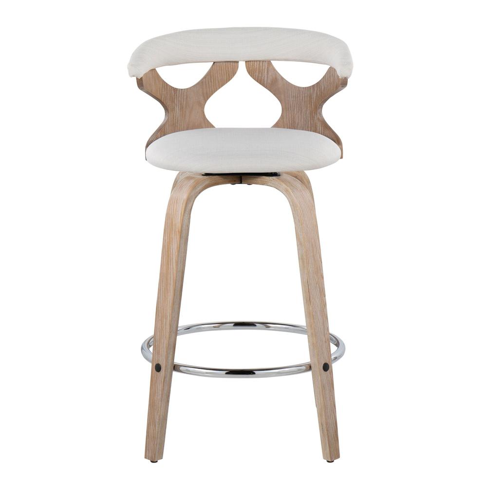 Silver Gardenia 26" Fixed-Height Counter Stool - Set of 2. Picture 6