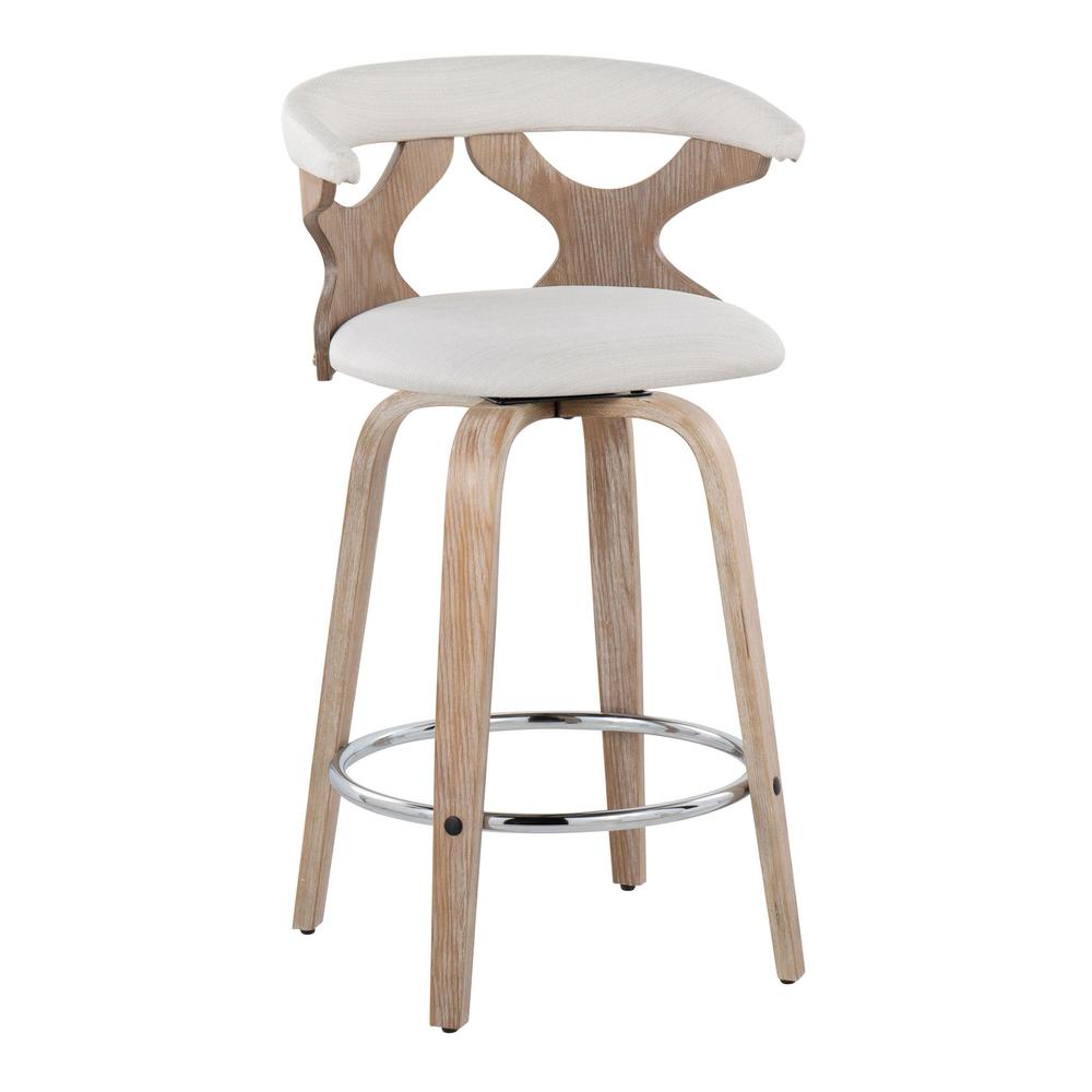 Silver Gardenia 26" Fixed-Height Counter Stool - Set of 2. Picture 2