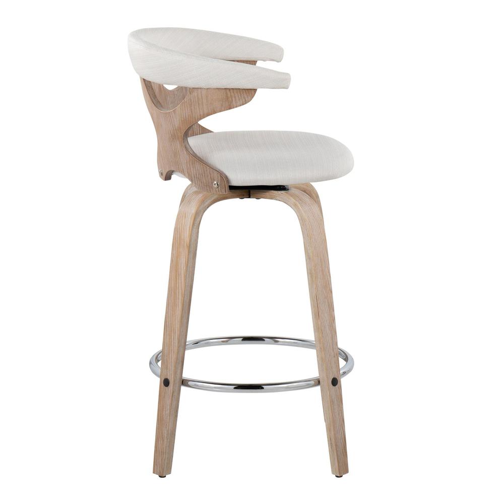Silver Gardenia 26" Fixed-Height Counter Stool - Set of 2. Picture 3