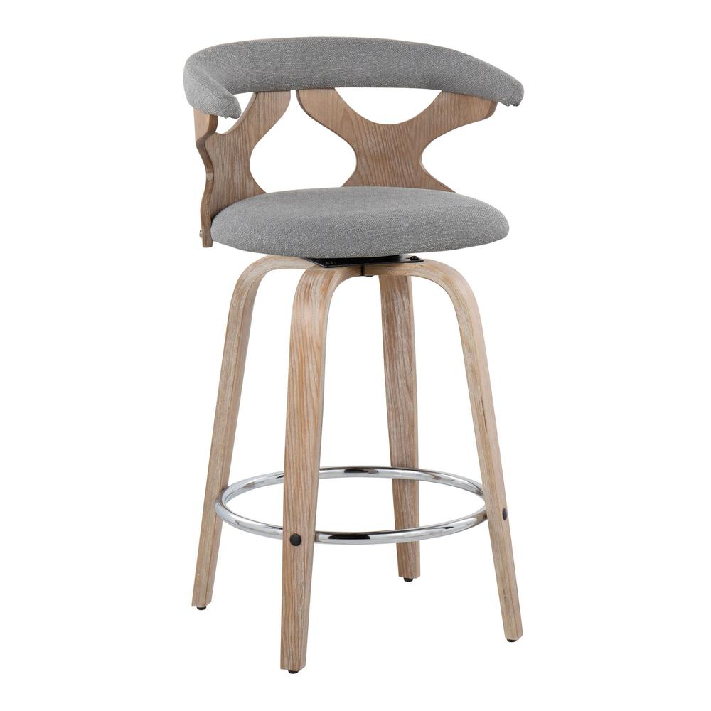 Grey Gardenia 26" Fixed-Height Counter Stool - Set of 2. Picture 2