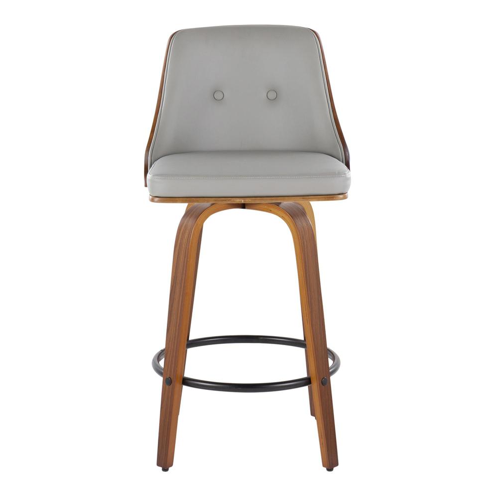 Grey Gianna 26" Fixed-Height Counter Stool - Set of 2. Picture 6