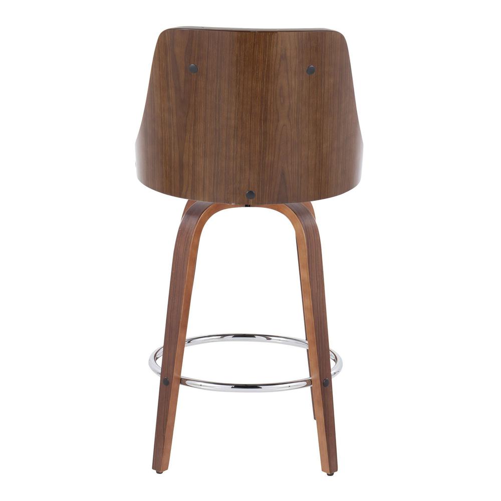 Grey Gianna 26" Fixed-Height Counter Stool - Set of 2. Picture 5