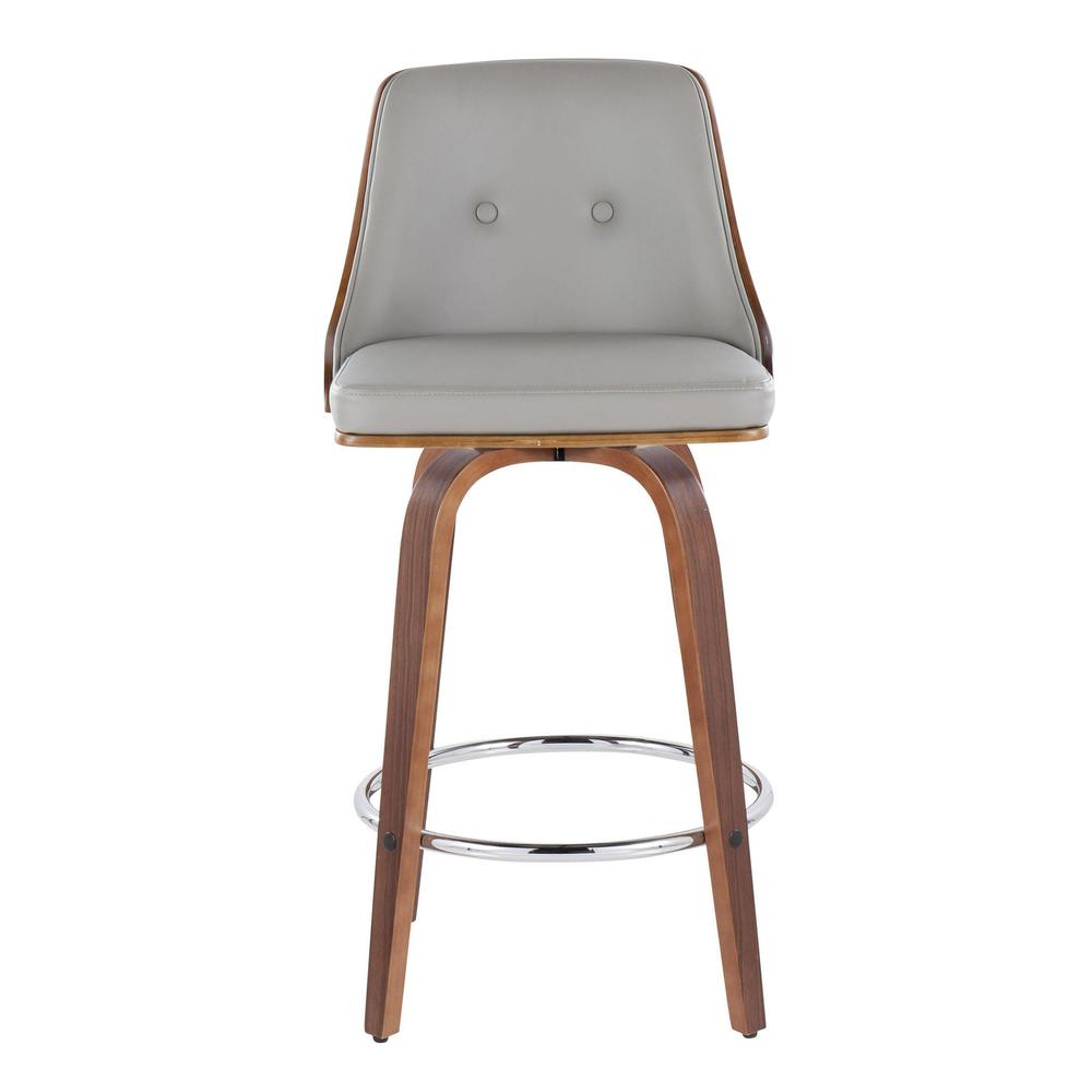 Grey Gianna 26" Fixed-Height Counter Stool - Set of 2. Picture 6