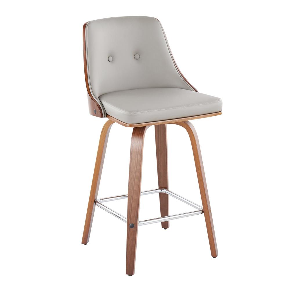 Grey Gianna Fixed-Height Counter Stool - Set of 2. Picture 2