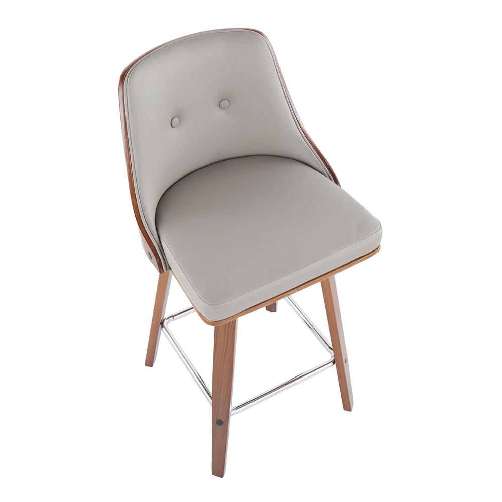 Grey Gianna Fixed-Height Counter Stool - Set of 2. Picture 7