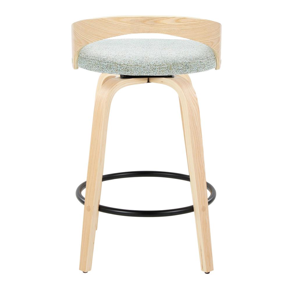 Green Grotto 26" Fixed-Height Counter Stool - Set of 2. Picture 5