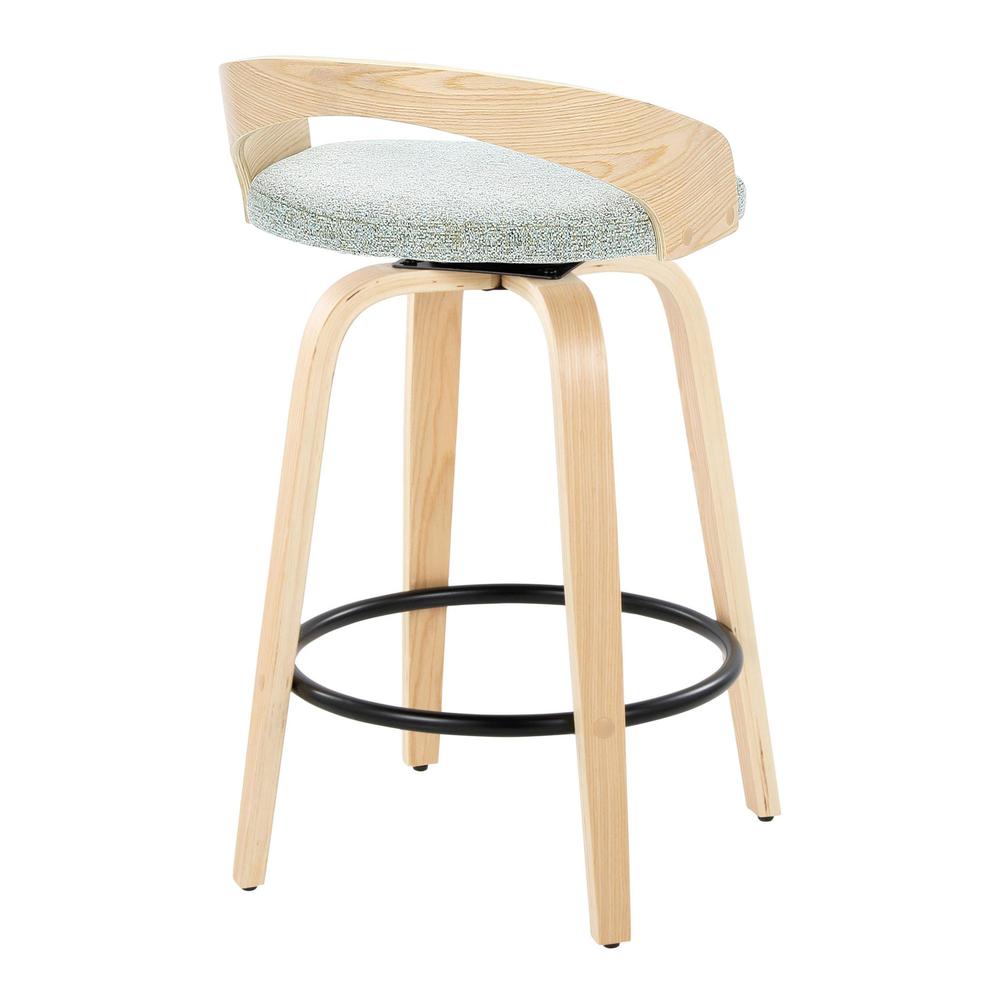 Green Grotto 26" Fixed-Height Counter Stool - Set of 2. Picture 4