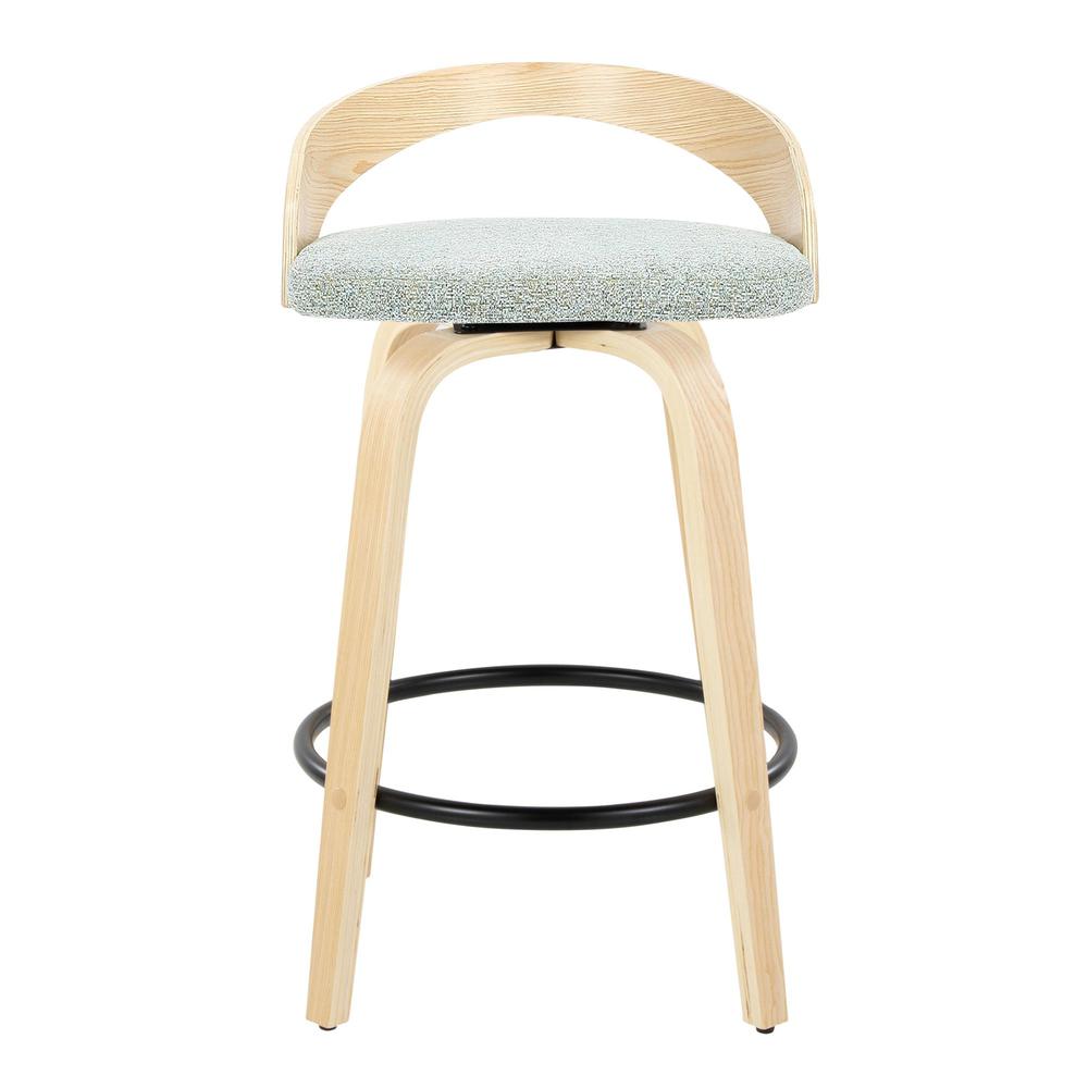 Green Grotto 26" Fixed-Height Counter Stool - Set of 2. Picture 6