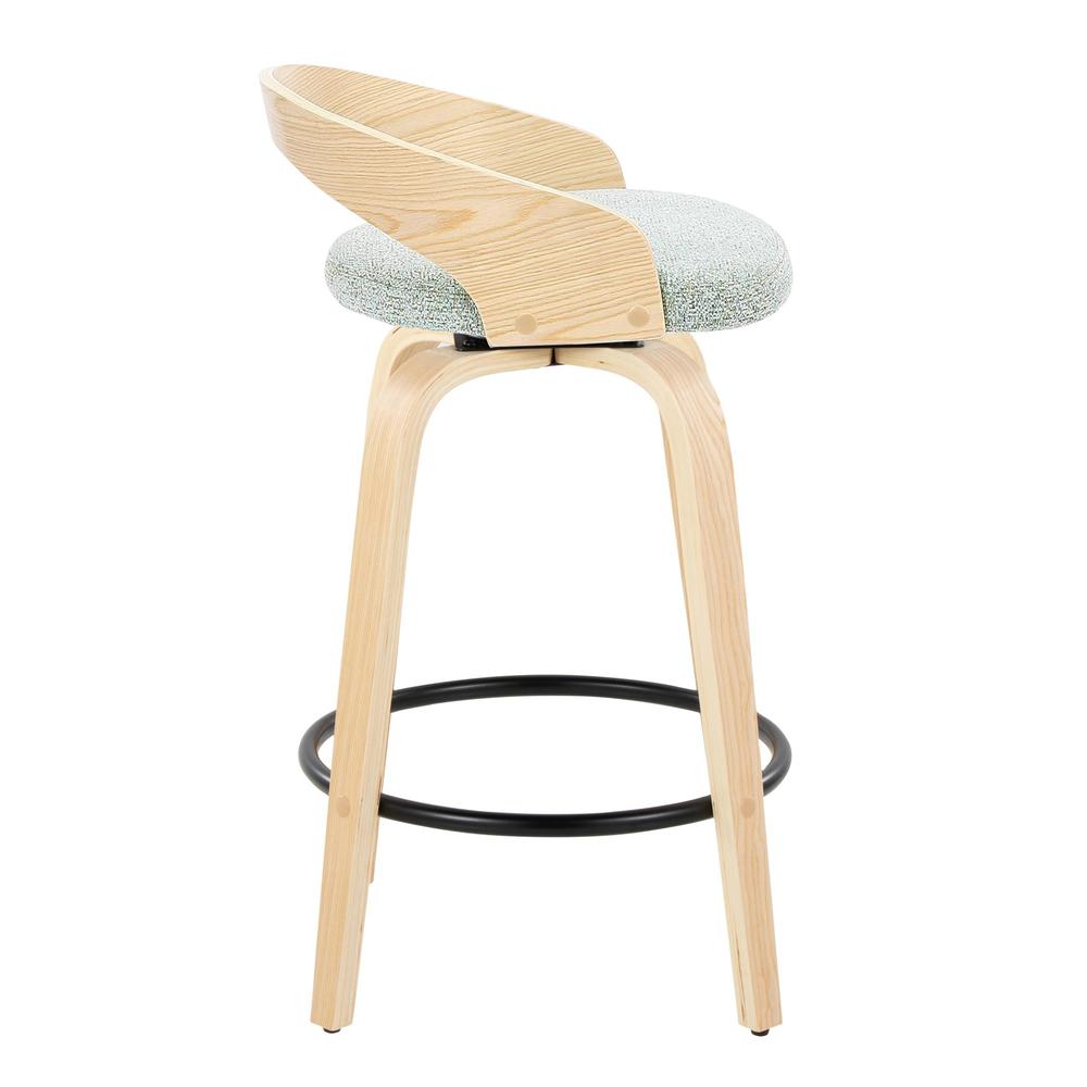 Green Grotto 26" Fixed-Height Counter Stool - Set of 2. Picture 3