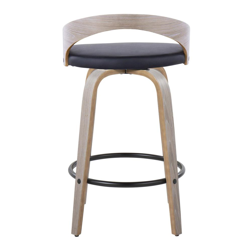 Grey Grotto 26" Fixed-Height Counter Stool - Set of 2. Picture 5