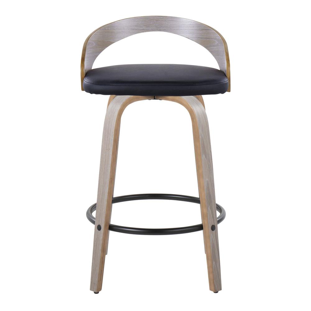 Grey Grotto 26" Fixed-Height Counter Stool - Set of 2. Picture 6