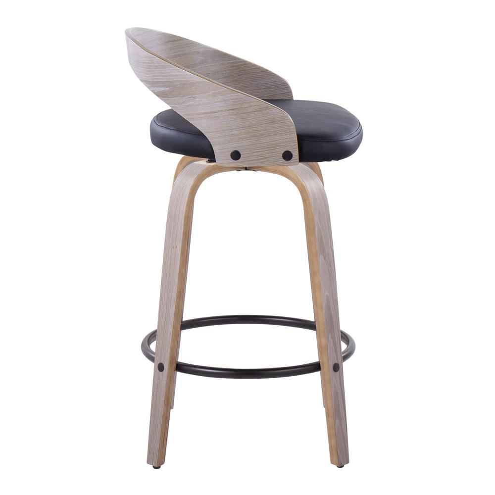 Grey Grotto 26" Fixed-Height Counter Stool - Set of 2. Picture 3