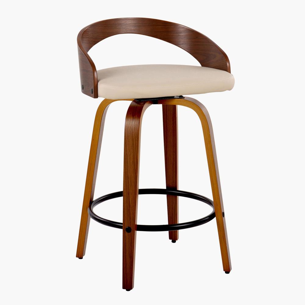 Beige Grotto 26" Fixed-Height Counter Stool - Set of 2. Picture 2