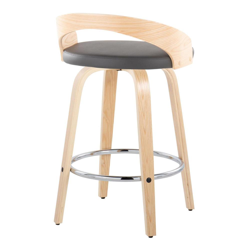 Brown Grotto 26" Fixed-Height Counter Stool - Set of 2. Picture 4