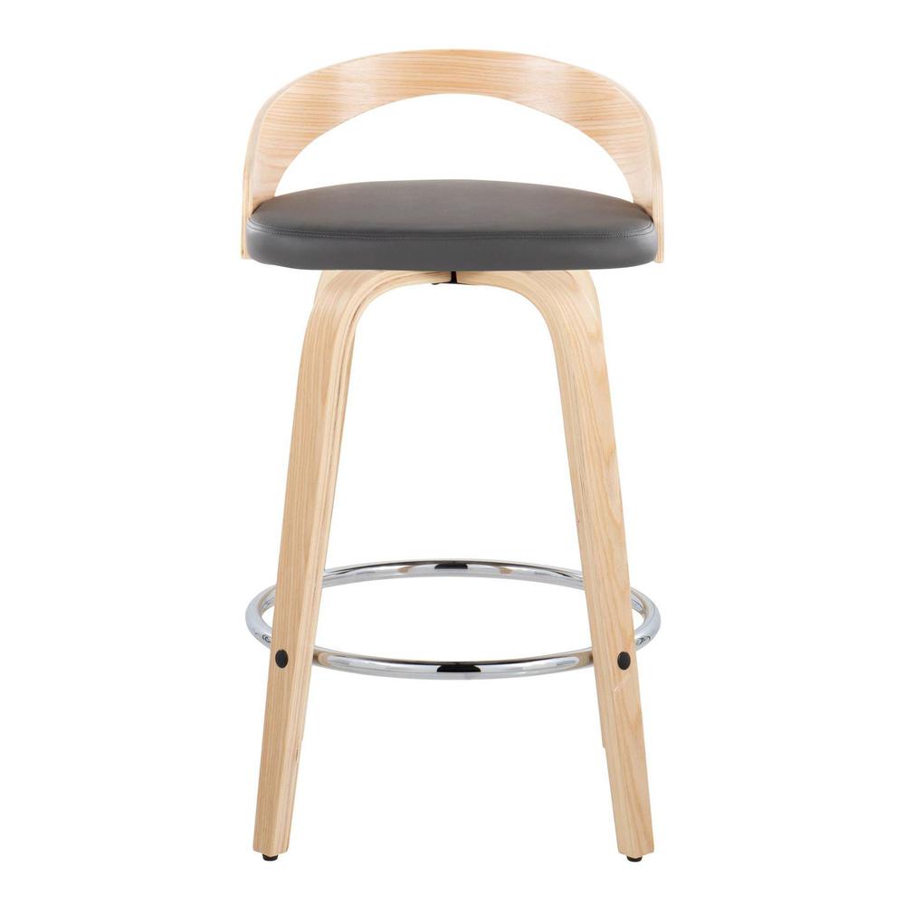 Brown Grotto 26" Fixed-Height Counter Stool - Set of 2. Picture 6
