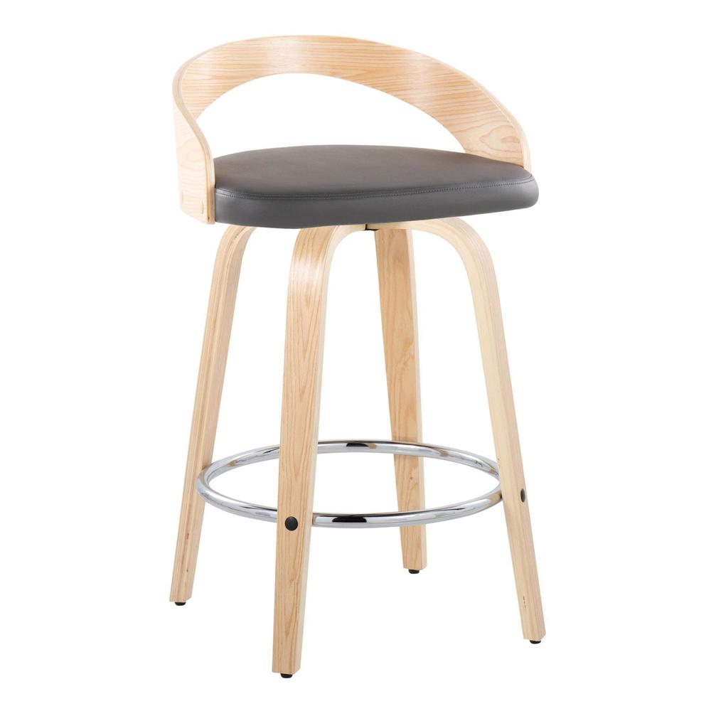 Brown Grotto 26" Fixed-Height Counter Stool - Set of 2. Picture 2