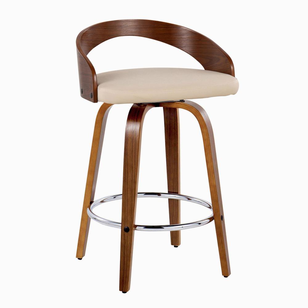 Brown Grotto 26" Fixed-Height Counter Stool - Set of 2. Picture 2