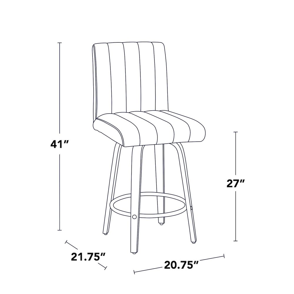 Hank 26" Fixed-Height Counter Stool - Set of 2. Picture 9