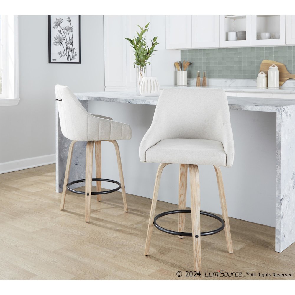 Hannah 26" Fixed-Height Counter Stool - Set of 2. Picture 7