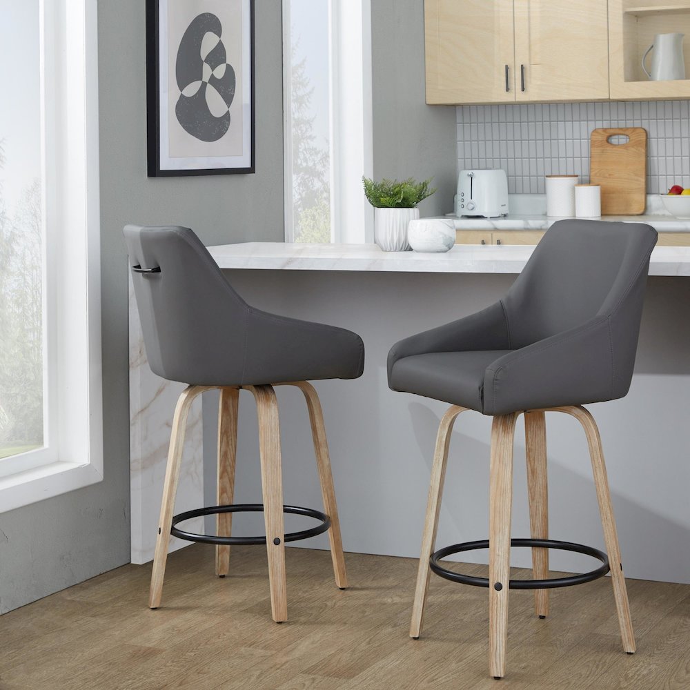 Hannah 26" Fixed-Height Counter Stool - Set of  2. Picture 9