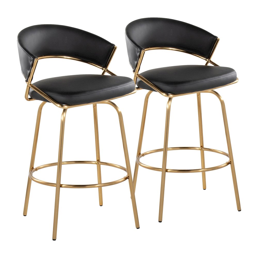 Jie Fixed-Height Counter Stool - Set of 2. Picture 1