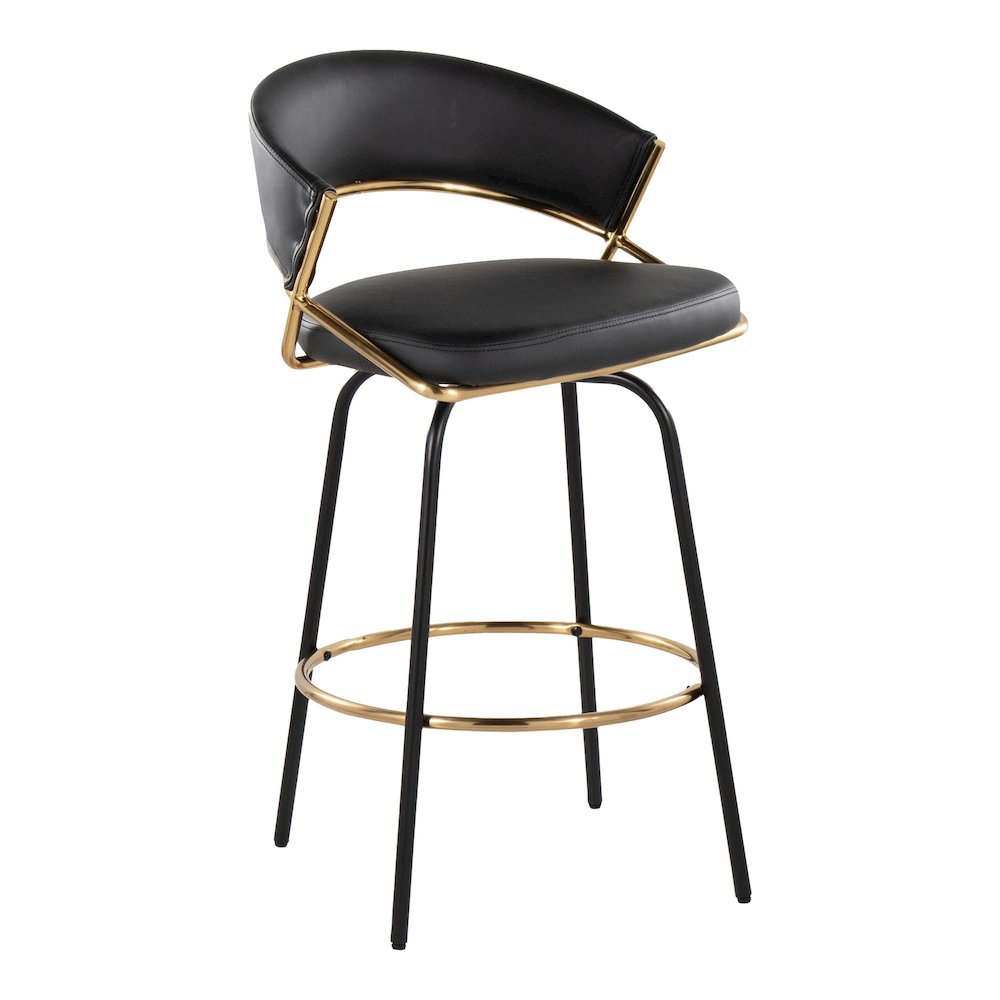 Jie 26" Fixed-Height Counter Stool - Set of 2. Picture 2