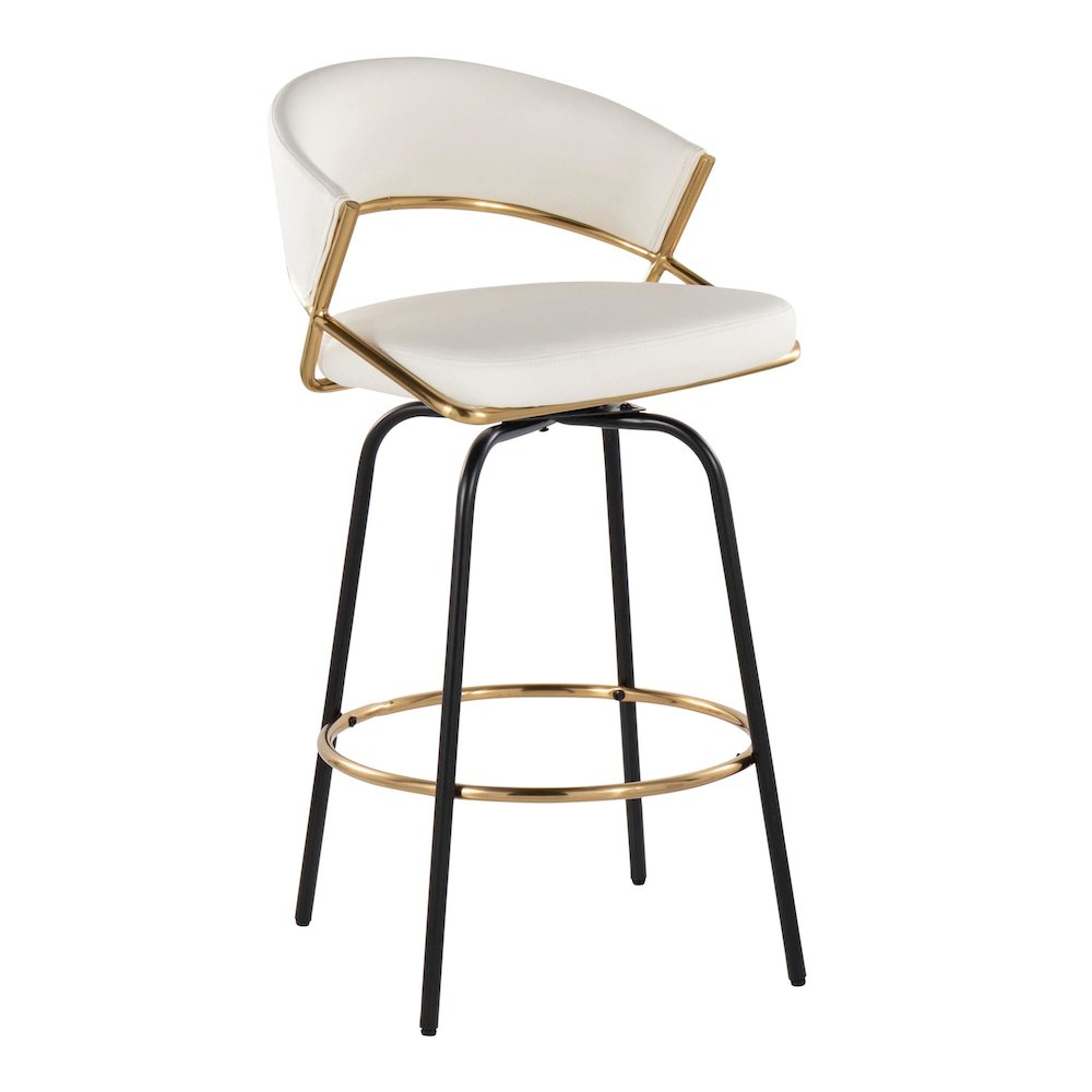 Jie 26" Fixed-Height Counter Stool - Set of 2. Picture 2