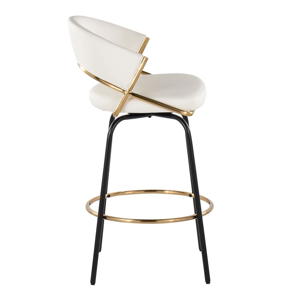 Jie 26" Fixed-Height Counter Stool - Set of 2. Picture 3