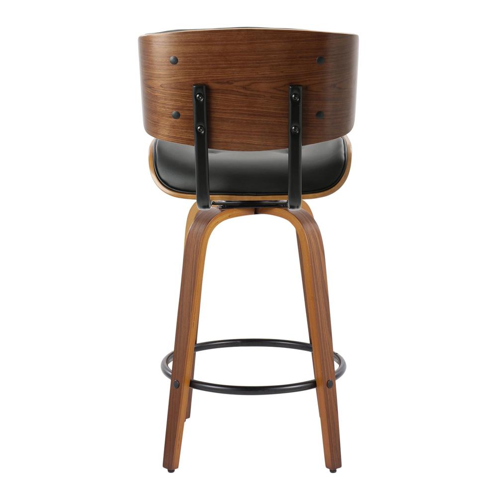 Black Lombardi 26" Fixed-Height Counter Stool - Set of 2. Picture 5