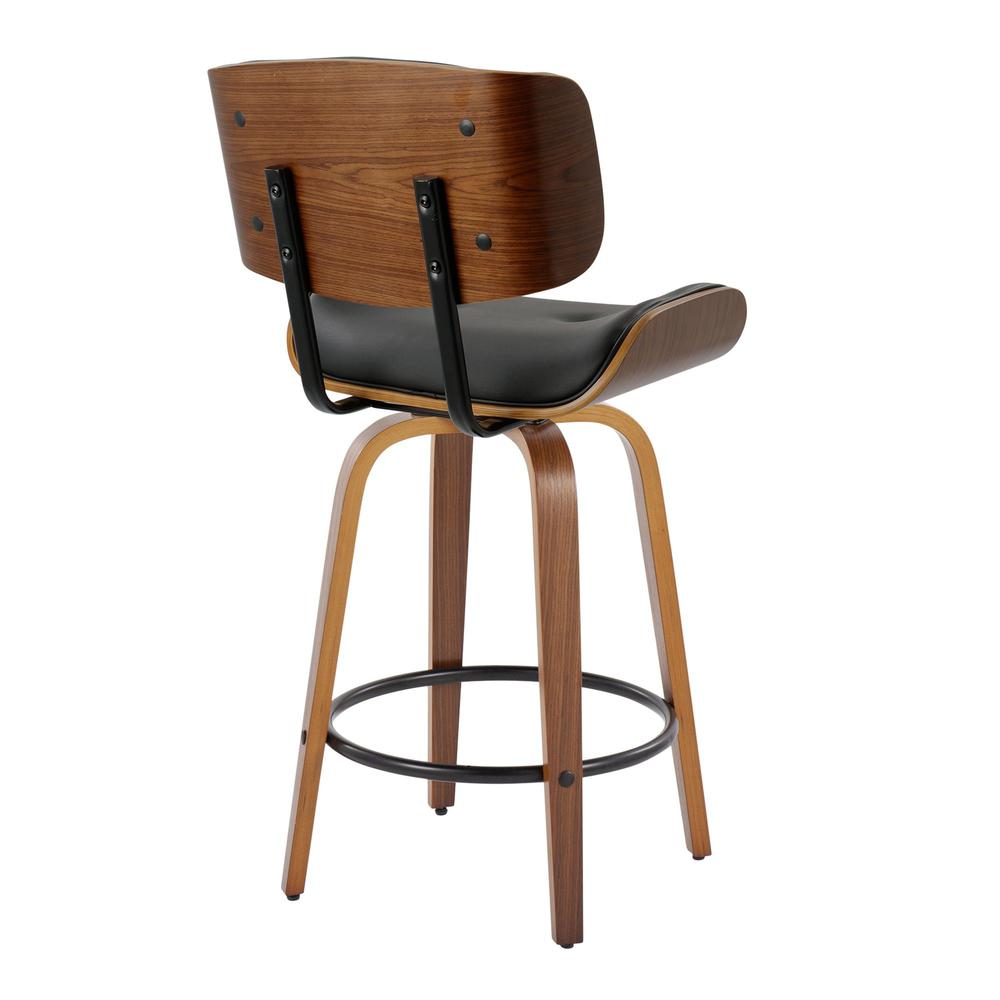 Black Lombardi 26" Fixed-Height Counter Stool - Set of 2. Picture 4