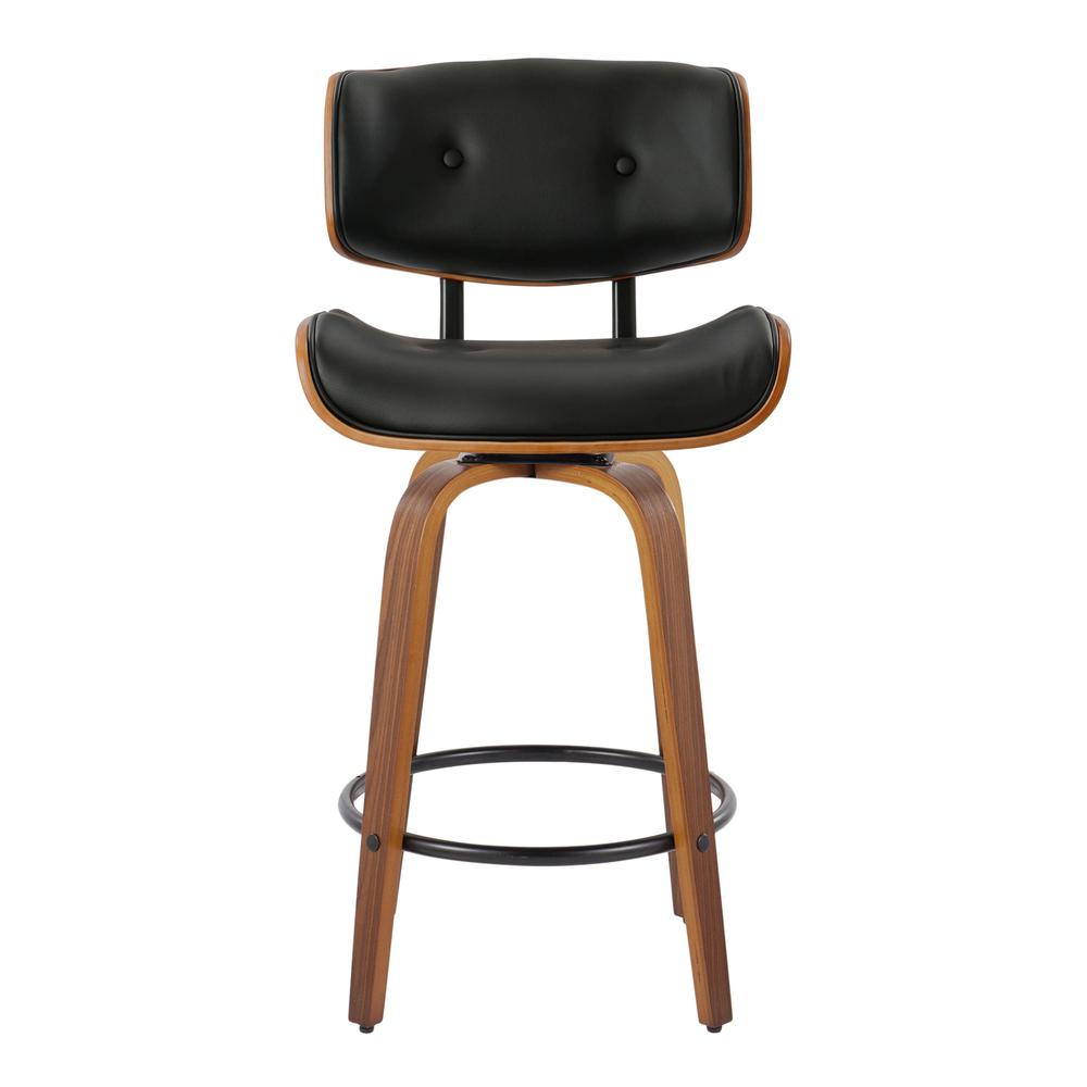 Black Lombardi 26" Fixed-Height Counter Stool - Set of 2. Picture 6