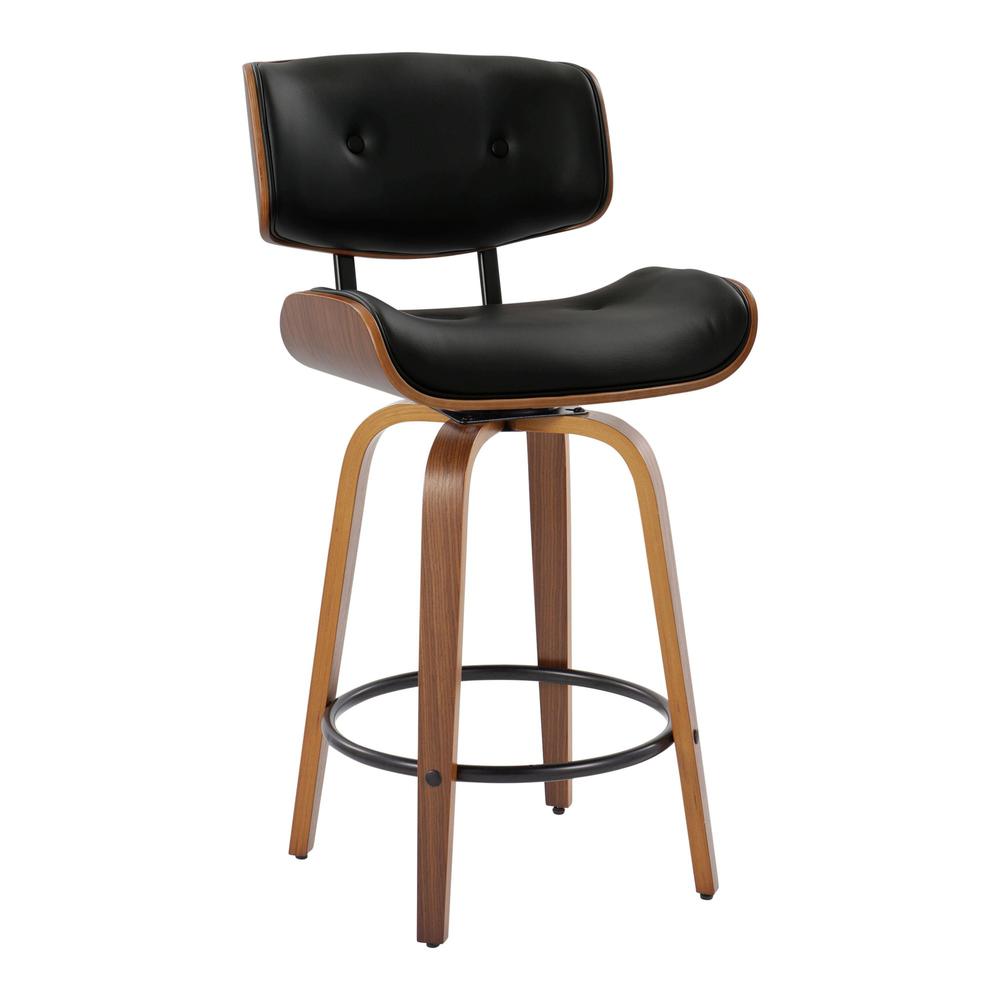 Black Lombardi 26" Fixed-Height Counter Stool - Set of 2. Picture 2