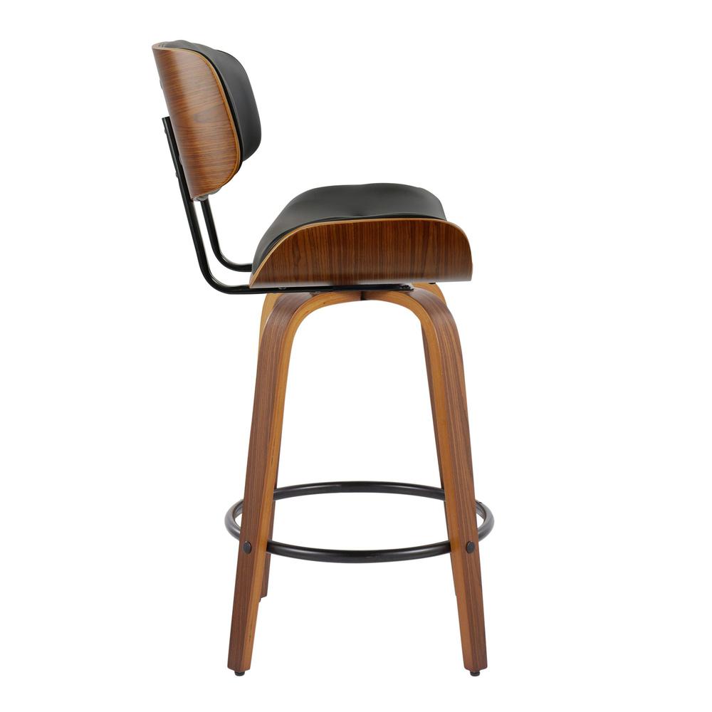 Black Lombardi 26" Fixed-Height Counter Stool - Set of 2. Picture 3