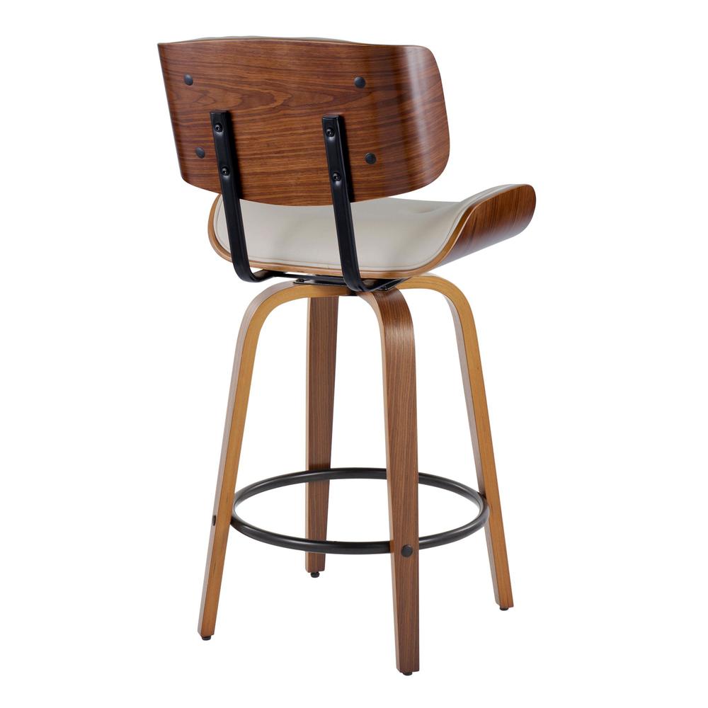 Beige Lombardi 26" Fixed-Height Counter Stool - Set of 2. Picture 4