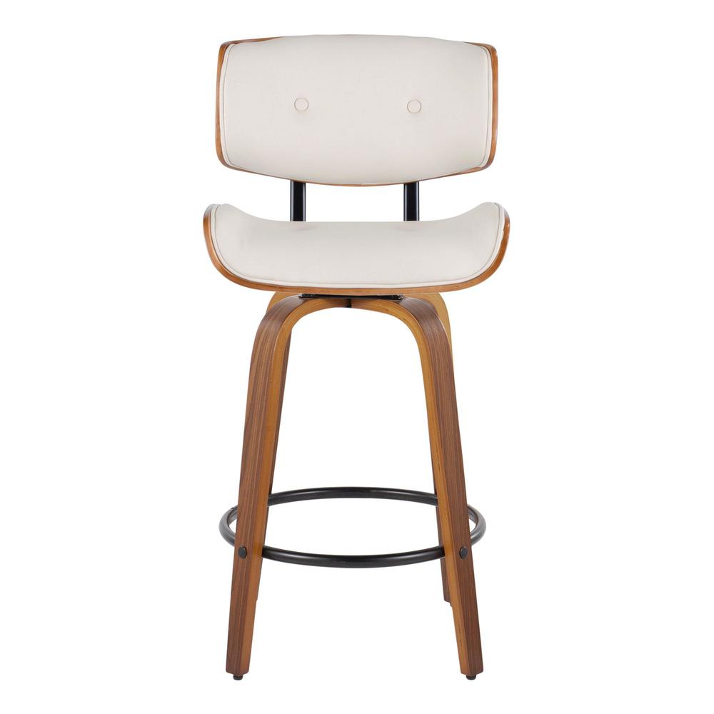 Beige Lombardi 26" Fixed-Height Counter Stool - Set of 2. Picture 6