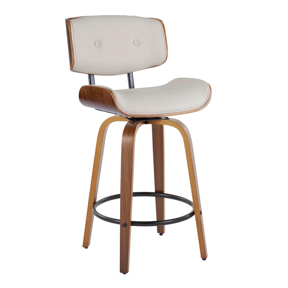Beige Lombardi 26" Fixed-Height Counter Stool - Set of 2. Picture 2