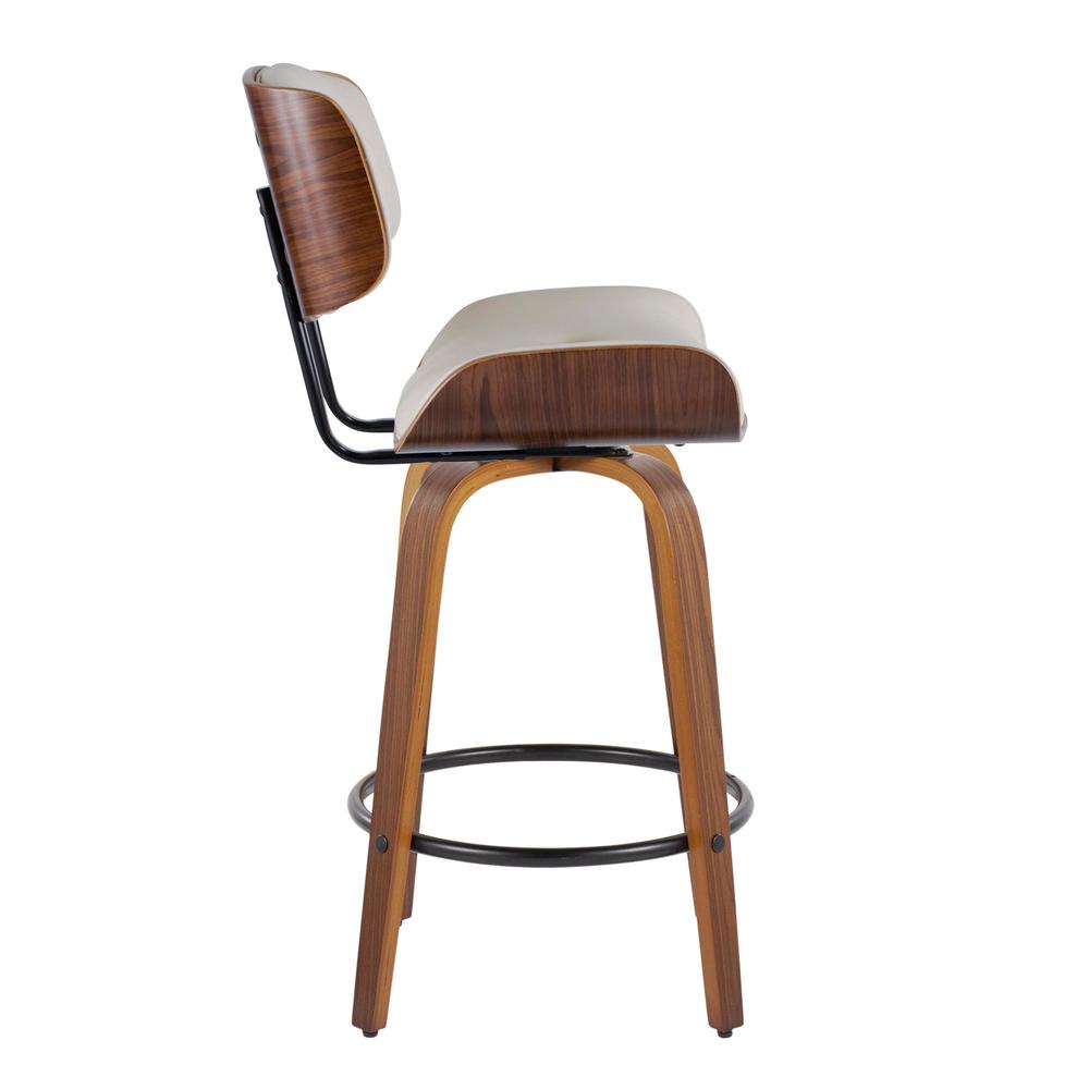 Beige Lombardi 26" Fixed-Height Counter Stool - Set of 2. Picture 3