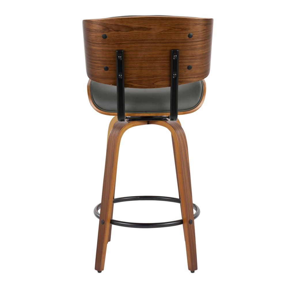 Grey Lombardi 26" Fixed-Height Counter Stool - Set of 2. Picture 5
