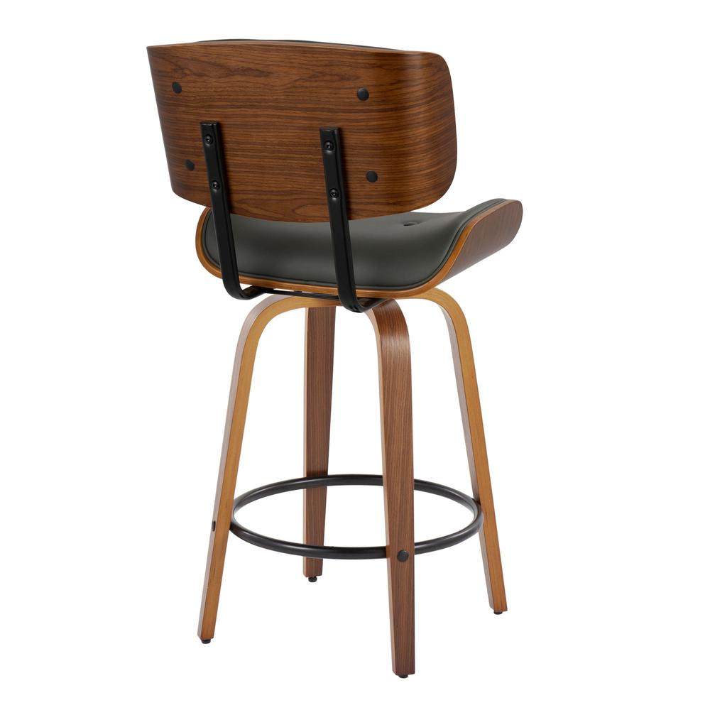 Grey Lombardi 26" Fixed-Height Counter Stool - Set of 2. Picture 4